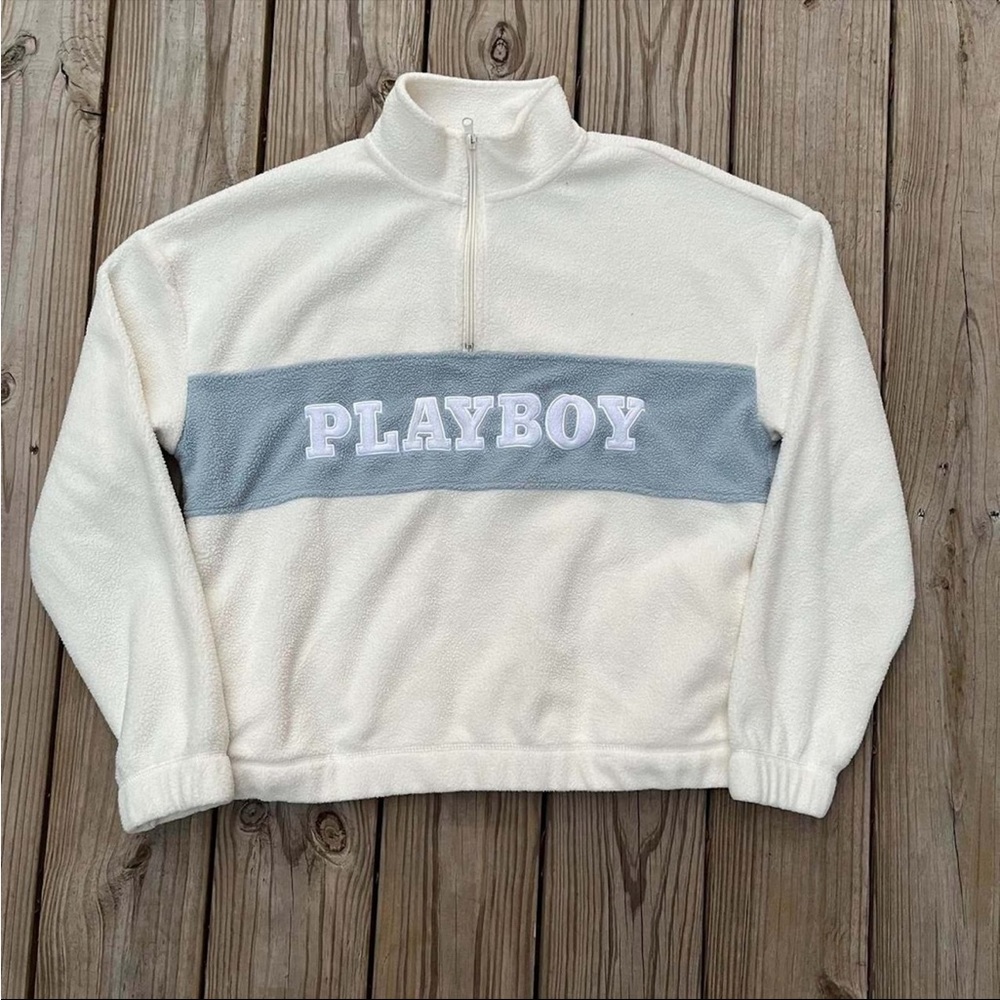 Playboy Quarter Zip fleece hoodie